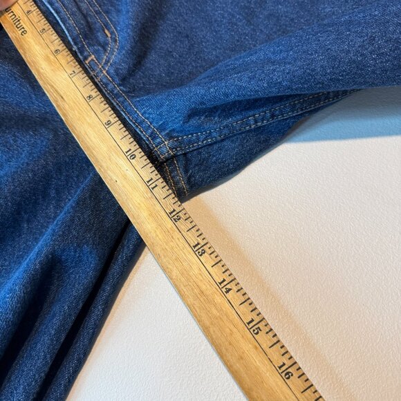 Old Navy Women 14 Wide Leg Jeans Dark Wash Denim Mid Rise Cotton Blend Modern - Picture 8 of 11